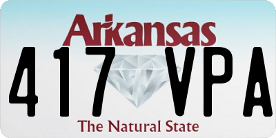 AR license plate 417VPA