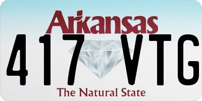 AR license plate 417VTG