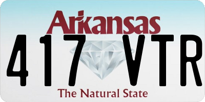 AR license plate 417VTR