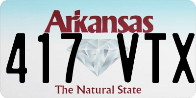AR license plate 417VTX