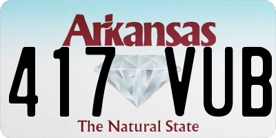AR license plate 417VUB