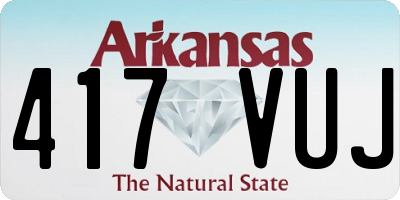 AR license plate 417VUJ