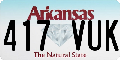 AR license plate 417VUK