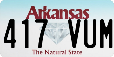 AR license plate 417VUM