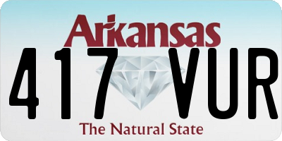 AR license plate 417VUR