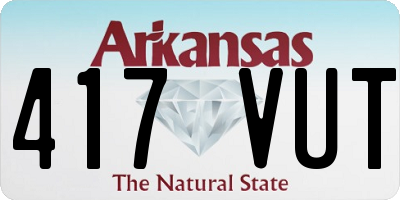 AR license plate 417VUT