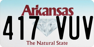 AR license plate 417VUV