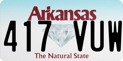 AR license plate 417VUW