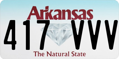 AR license plate 417VVV