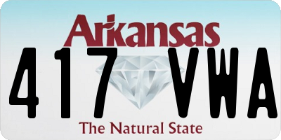 AR license plate 417VWA