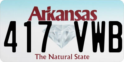 AR license plate 417VWB