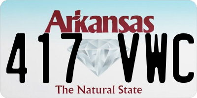 AR license plate 417VWC