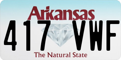 AR license plate 417VWF