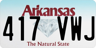 AR license plate 417VWJ