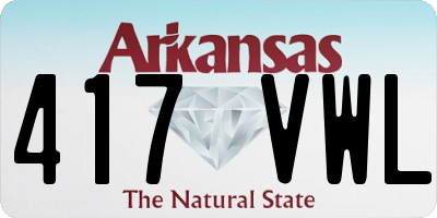 AR license plate 417VWL