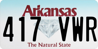 AR license plate 417VWR