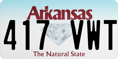 AR license plate 417VWT