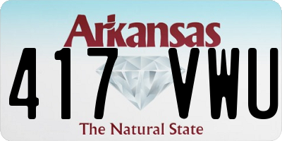 AR license plate 417VWU