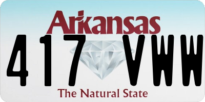 AR license plate 417VWW