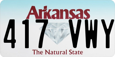 AR license plate 417VWY