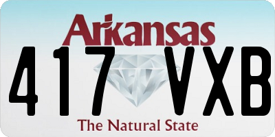 AR license plate 417VXB