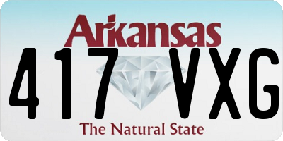 AR license plate 417VXG