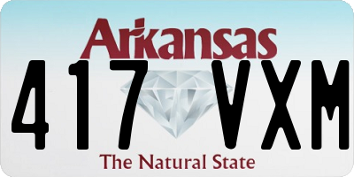 AR license plate 417VXM