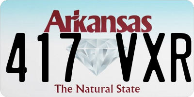 AR license plate 417VXR