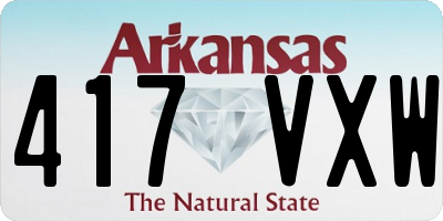 AR license plate 417VXW