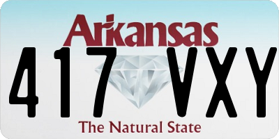 AR license plate 417VXY