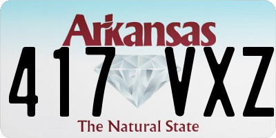 AR license plate 417VXZ