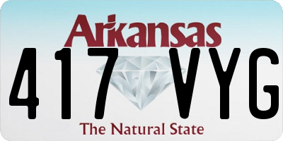 AR license plate 417VYG