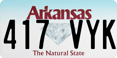 AR license plate 417VYK