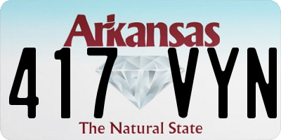 AR license plate 417VYN