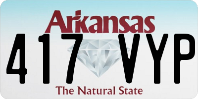 AR license plate 417VYP