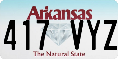 AR license plate 417VYZ