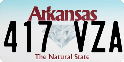 AR license plate 417VZA