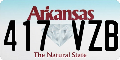 AR license plate 417VZB