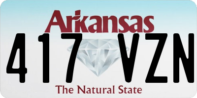 AR license plate 417VZN