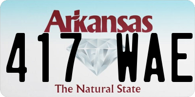 AR license plate 417WAE