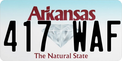 AR license plate 417WAF