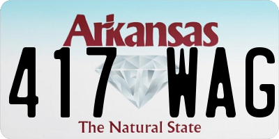 AR license plate 417WAG