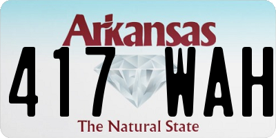 AR license plate 417WAH
