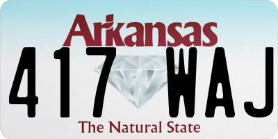 AR license plate 417WAJ