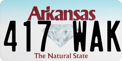 AR license plate 417WAK