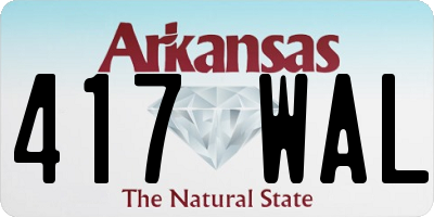 AR license plate 417WAL
