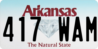 AR license plate 417WAM