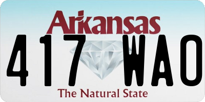 AR license plate 417WAO