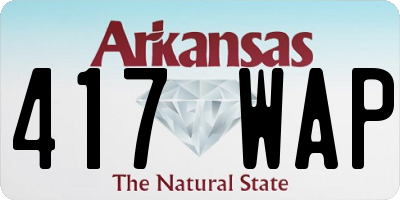 AR license plate 417WAP