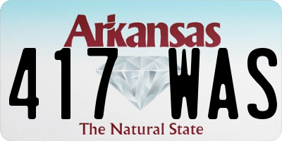 AR license plate 417WAS
